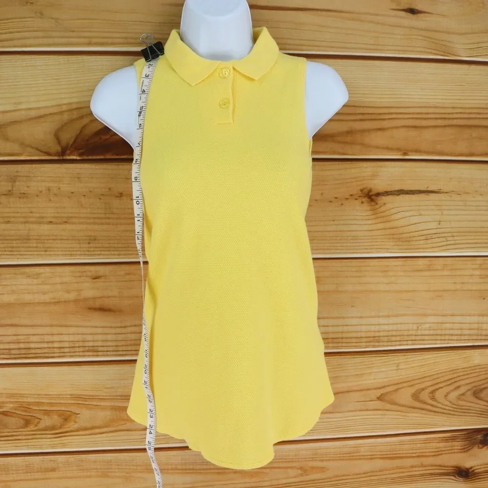 The Children's Place Tank Top Collared Girls Size 10 Bright Yellow Stretch NWT‎